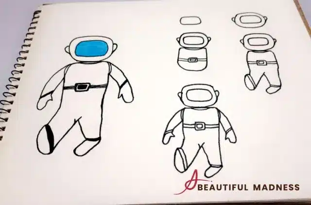 Cool Astronaut Doodle