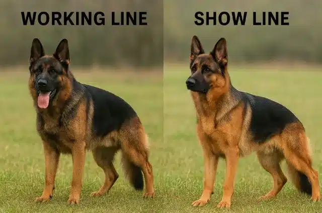 working line vs show line german shepherds