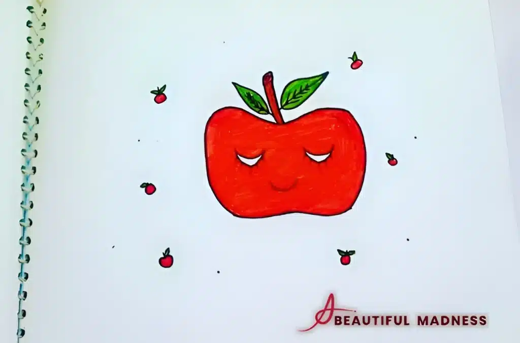 how to draw an apple