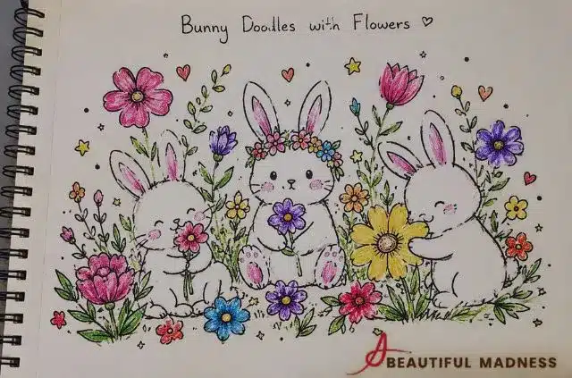 bunny-doodles-with-flowers