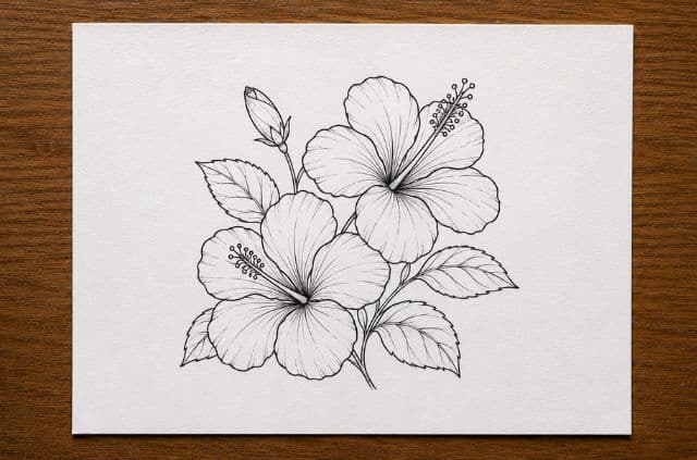 hawaiian-flower-drawing