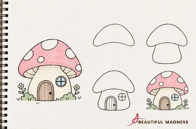 tiny-mushroom-house-drawing