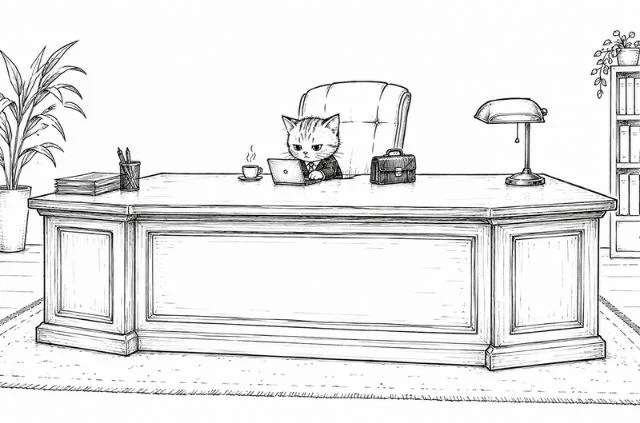cat-doodle-with-a-very-serious-job