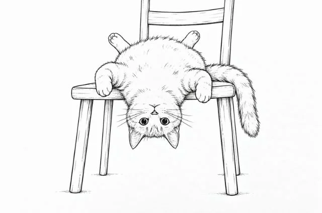upside-down-cat-doodle